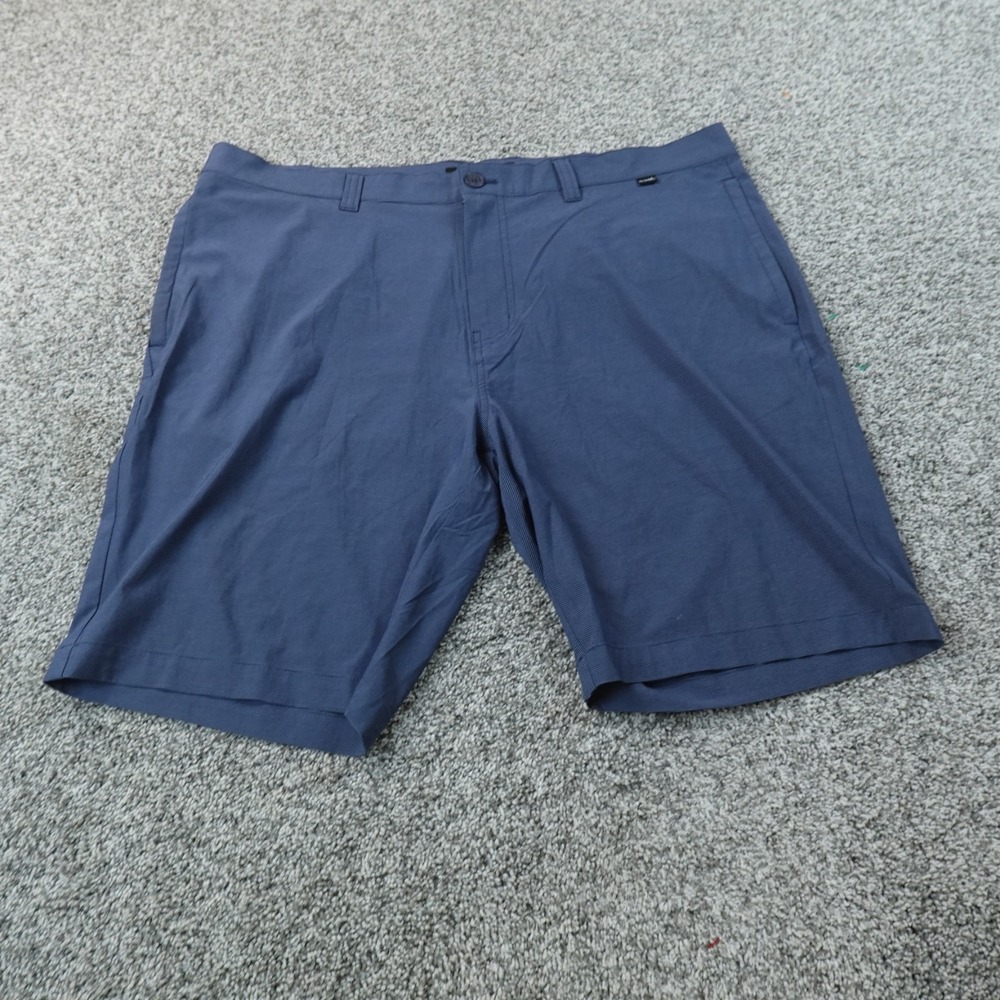 Travis Mathew Shorts Mens 40 Blue Chino Golf Performance Stretch Tech Flat Front
